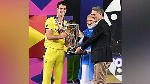 PM Modi presents Australia skipper Pat Cummins with ICC World Cup 2023 trophy