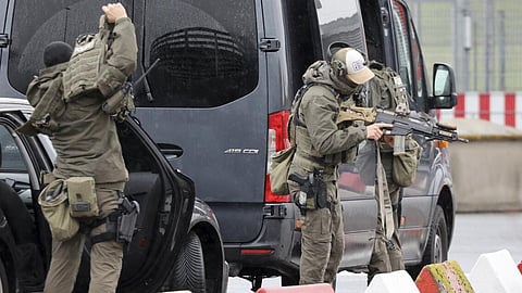 German police say the hostage situation at Hamburg Airport is over. Man in custody, girl is safe