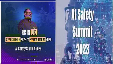 Union Minister of State for IT Rajeev Chandrasekhar participates in the UK's two-day AI Safety Summit
