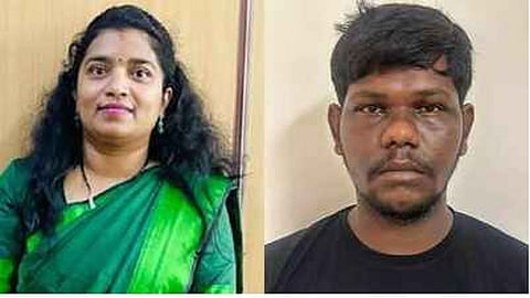 Prathima K S (L) and the accused (R)