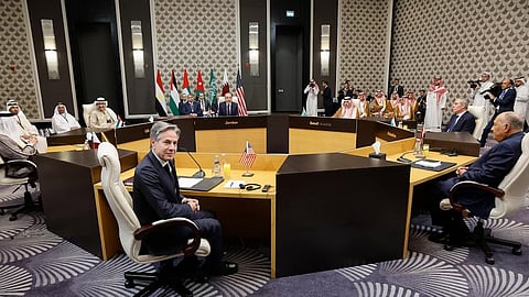 US Secretary of State Antony Blinken with Arab leaders