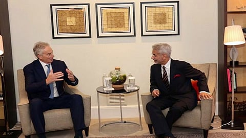 Former British PM Tony Blair and EAM S Jaishankar