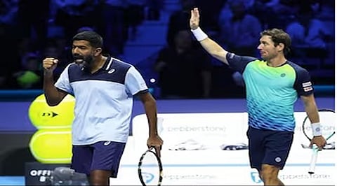 Rohan Bopanna and his Australian partner Matthew Ebden in the Australian Open.