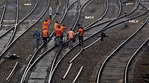 Curved railway lines in Kerala