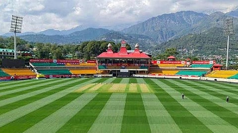India's first-ever 'hybrid pitch' - Himachal Pradesh Cricket Association (HPCA) stadium, Dharamsala