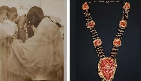 Garland worn by Mahatma Gandhi at Dandi March open for bids in UK