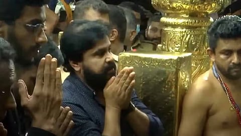 Actor Dileep at the Lord Ayyappa shrine in Sabarimala 