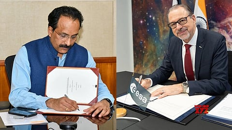 ISRO Chairman and Secretary, Department of Space (DOS) Dr S Somanath and ESA Director General Dr Josef Aschbacher.