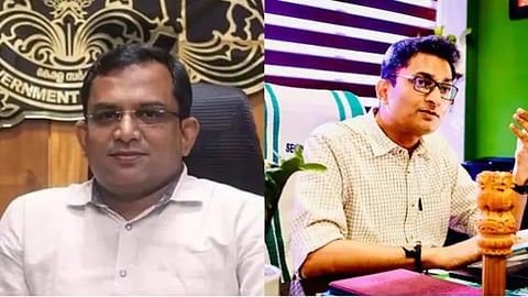IAS officers K Gopalakrishnan (L) and N Prasanth (R)