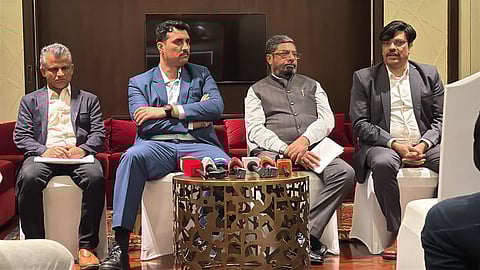   Speaking to the Media in Dubai during the NRI Invest Summit & Buyers’ Meet organized by the government of Karnataka, Naseer Ahmed 