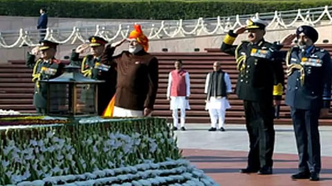 PM Narendra Modi pays tributes at National War Memorial
