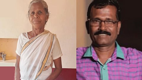 The diseased Lakshmi, aged 72, and her son Sudhakaran, 53.