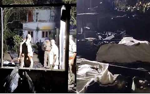 Elderly couple die in fire at house, son in custody   	