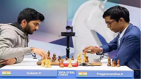 World champion D Gukesh and Grandmaster R Praggnanandhaa