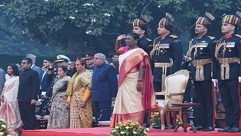 Change of guard at the Rashtrapati Bhavan