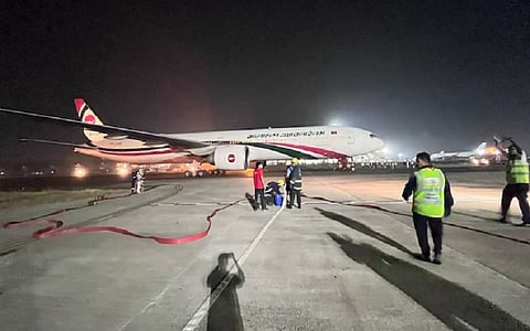 A Biman Bangldesh Airlines flight from Dhaka to Dubai with 396 passengers and 12 crew members on board made an emergency landing at Nagpur airport in Maharashtra, officials said on Thursday.