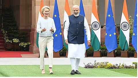 After talks with Von der Leyen, Modi described India-EU strategic partnership as "natural and organic" and one that it is based on "trust" and shared belief in democratic values.