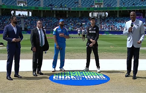New Zealand won the toss and elected to bowl against India in their final Group A Champions Trophy match here on Sunday.