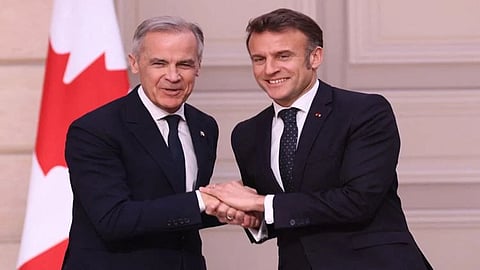 New Canadian PM Mark Carney met with French President Emmanuel Macron 