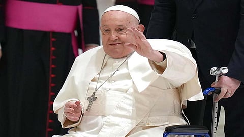 Pope Francis is making his first public appearance in five weeks