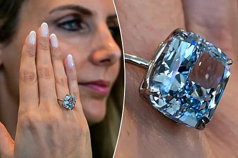 10-carat blue diamond shines at $100 million exhibition in Abu Dhabi 