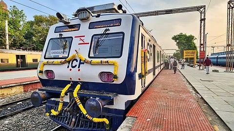 The first AC EMU of Southern Railway chugged along the Chennai Beach-Chengalpattu corridor