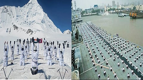 From Siachen to seas, armed forces celebrate Yoga Day
