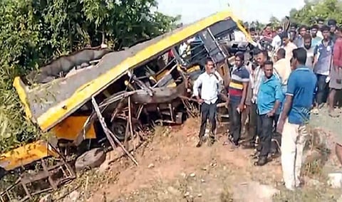 Two school students killed in van-train collision in TN; Railway gatekeeper suspended