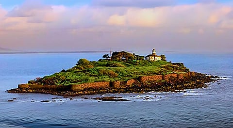 In this image posted by @BJP4India on X on July 12, 2025, Khanderi fort, located along the Maharashtra coast. The fort has been included in the UNESCO World Heritage Sites list.
