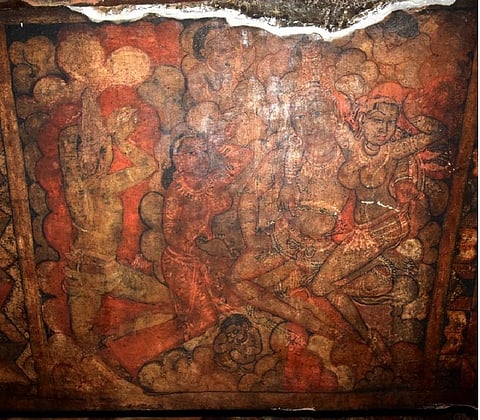 Water seepage in Ellora cave poses threat to 9th century paintings  