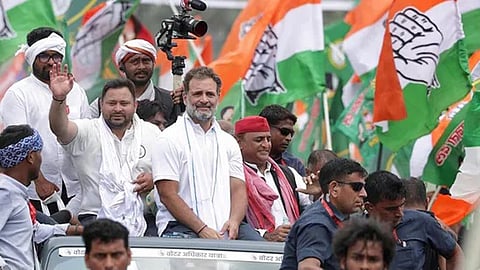 Marking culmination of 'Vote Adhikar Yatra' in Bihar begins 