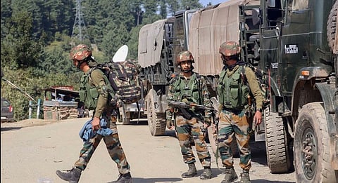 Kashmir combing operation by security forces.