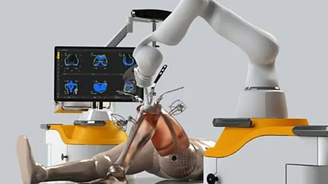Robotic knee replacement surgery demo
