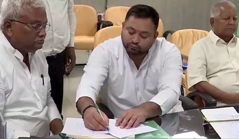 Bihar polls: Tejashwi files nomination papers from Raghopur assembly seat