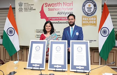 India sets 3 Guinness world records under Swasth Nari, Sashakt Parivar mission