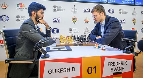 D Gukesh, Frederik Svane