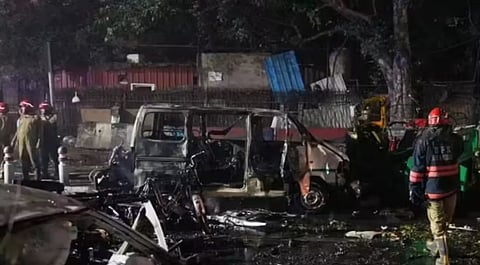 Searching operations continue on the Red fort area blast site on day 2.