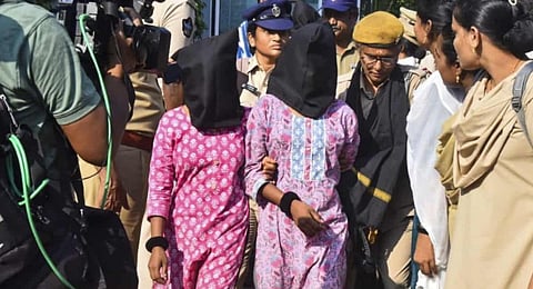  Vijayawada Police personnel with arrested Maoists in a coordinated intelligence-led operation in Andhra Pradesh. State Police arrested 50 CPI (Maoist) cadres across five districts.