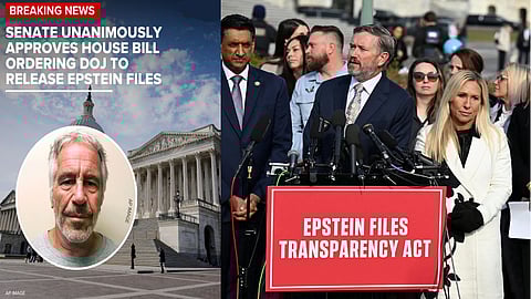 Senate approves house bill ordering Dept of Justice to release Epstein files