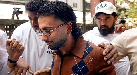 Bollywood socialite and influencer Orhan Awatramani alias Orry arrives at the Ghatkopar unit of the Anti Narcotics Cell (ANC) of police to record his statement in a drug seizure case, in Mumbai, Wednesday, Nov. 26, 2025.