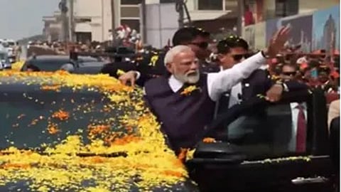 PM Modi holds road show in Karnataka's Udupi