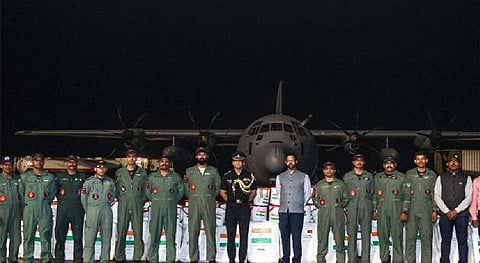 The Indian Air Force on Saturday delivered 21 tonnes of relief material along with over 80 NDRF personnel and eight tonnes of equipment to Sri Lanka to assist those displaced by devastating floods.