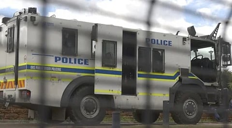 A South African police vehicle