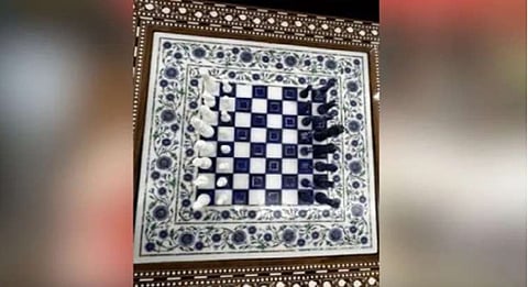  PM gifts marble chess set to Putin