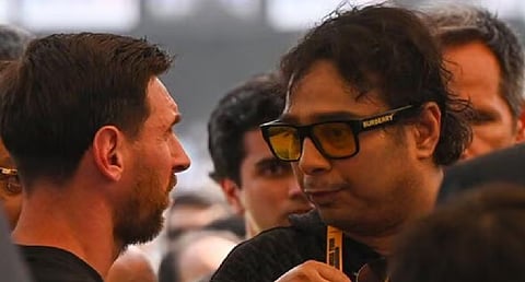Messi with Satadru Datta
