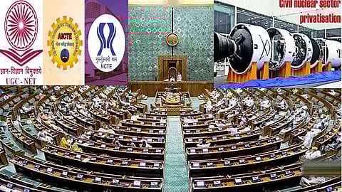 Bills for nuclear sector for private players, education overhaul introduced