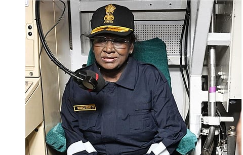 President Murmu after over 2-hour submarine sortie onboard INS Vaghsheer