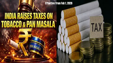 Additional excise duty on tobacco, health cess on pan masala
