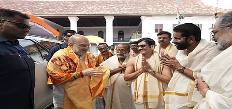 Union Minister Amit Shah visits Sree Padmanabhaswamy Temple in Kerala