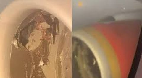 Airbus A350 Engine Ingests Baggage